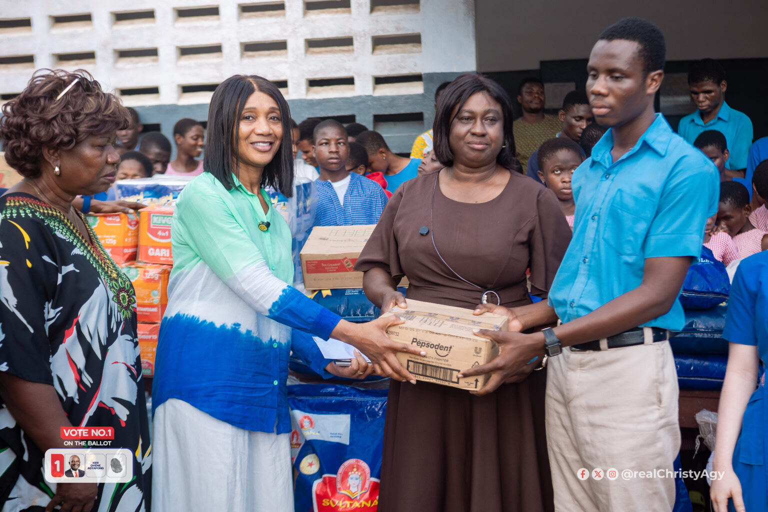 Mrs. Christiana Agyapong Donates to Akuapem School for the Blind